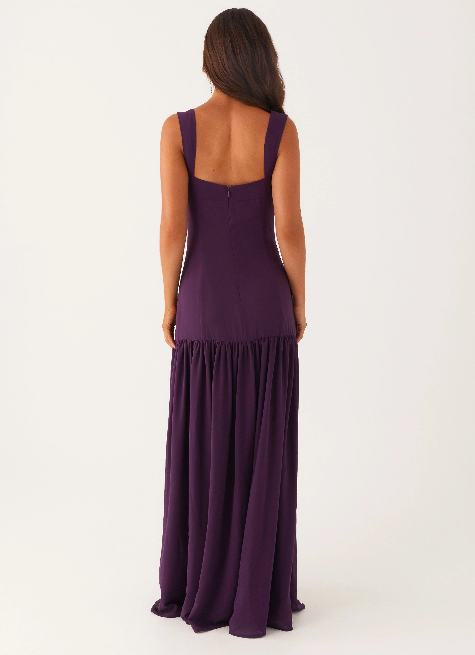 Easy Texture Shine Soft Alberta Maxi Dress - Mulberry