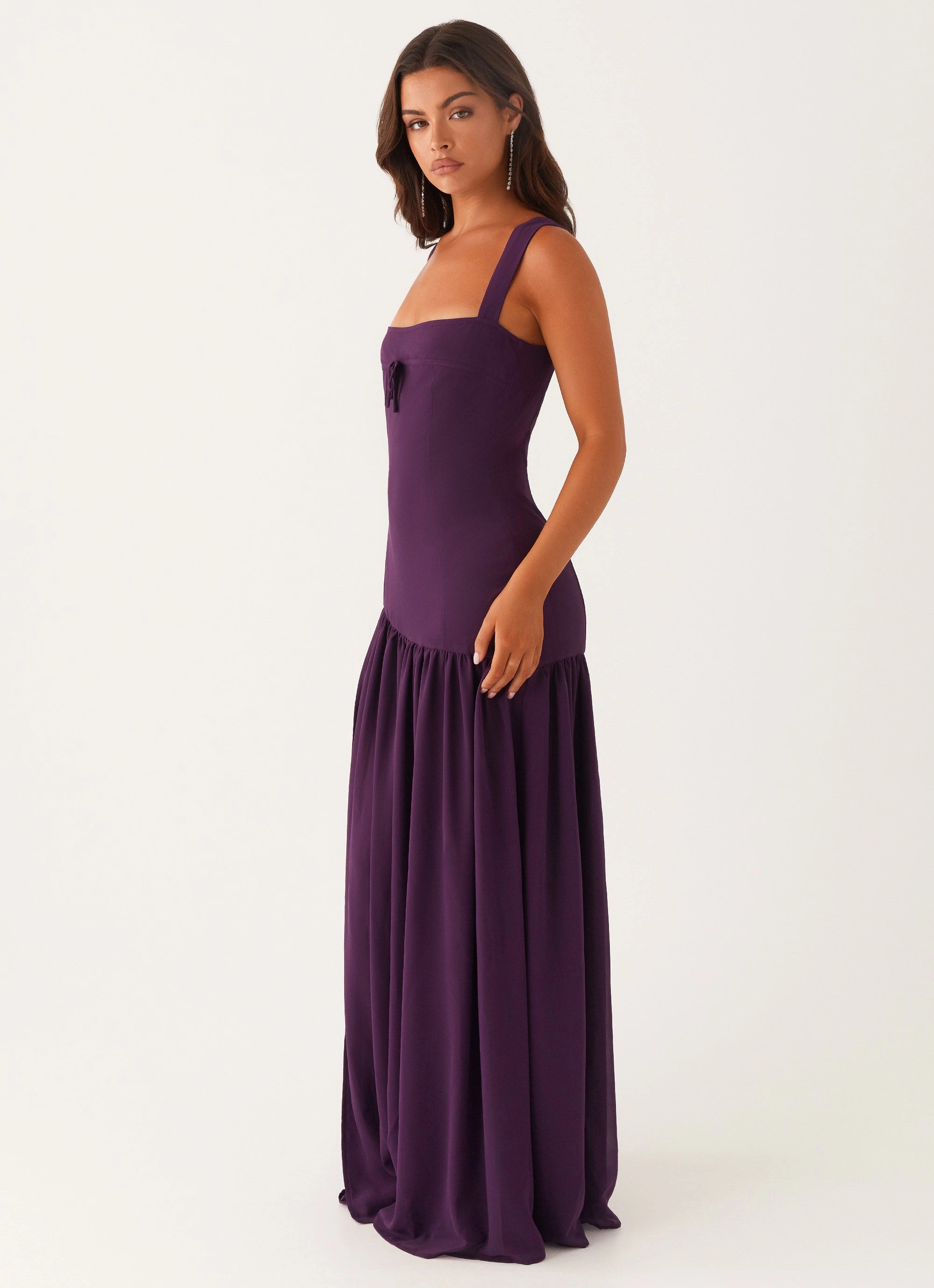 Morning Wear Neutral palette Alberta Maxi Dress - Mulberry