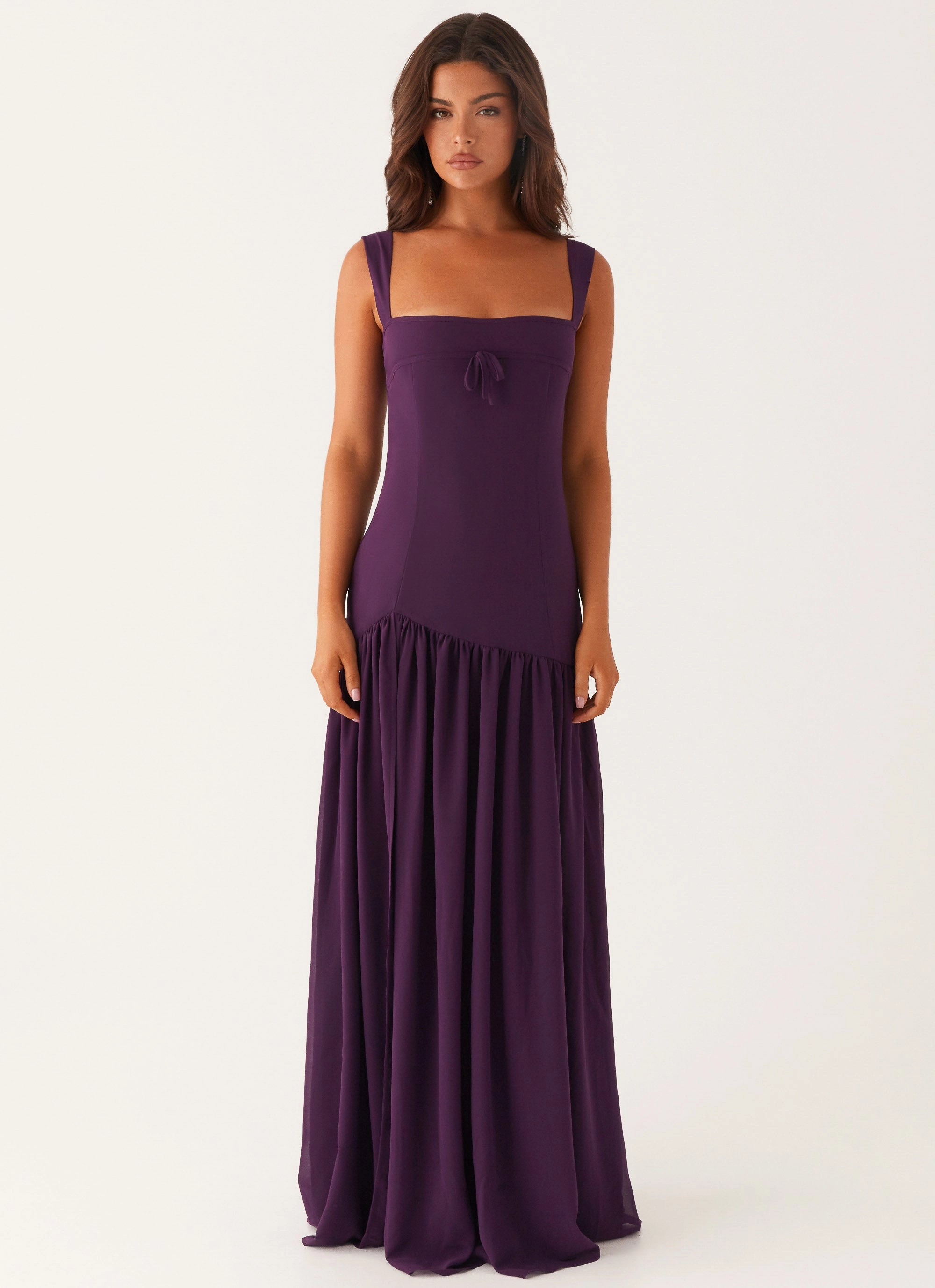 Travel Friendly Aura Glow Alberta Maxi Dress - Mulberry