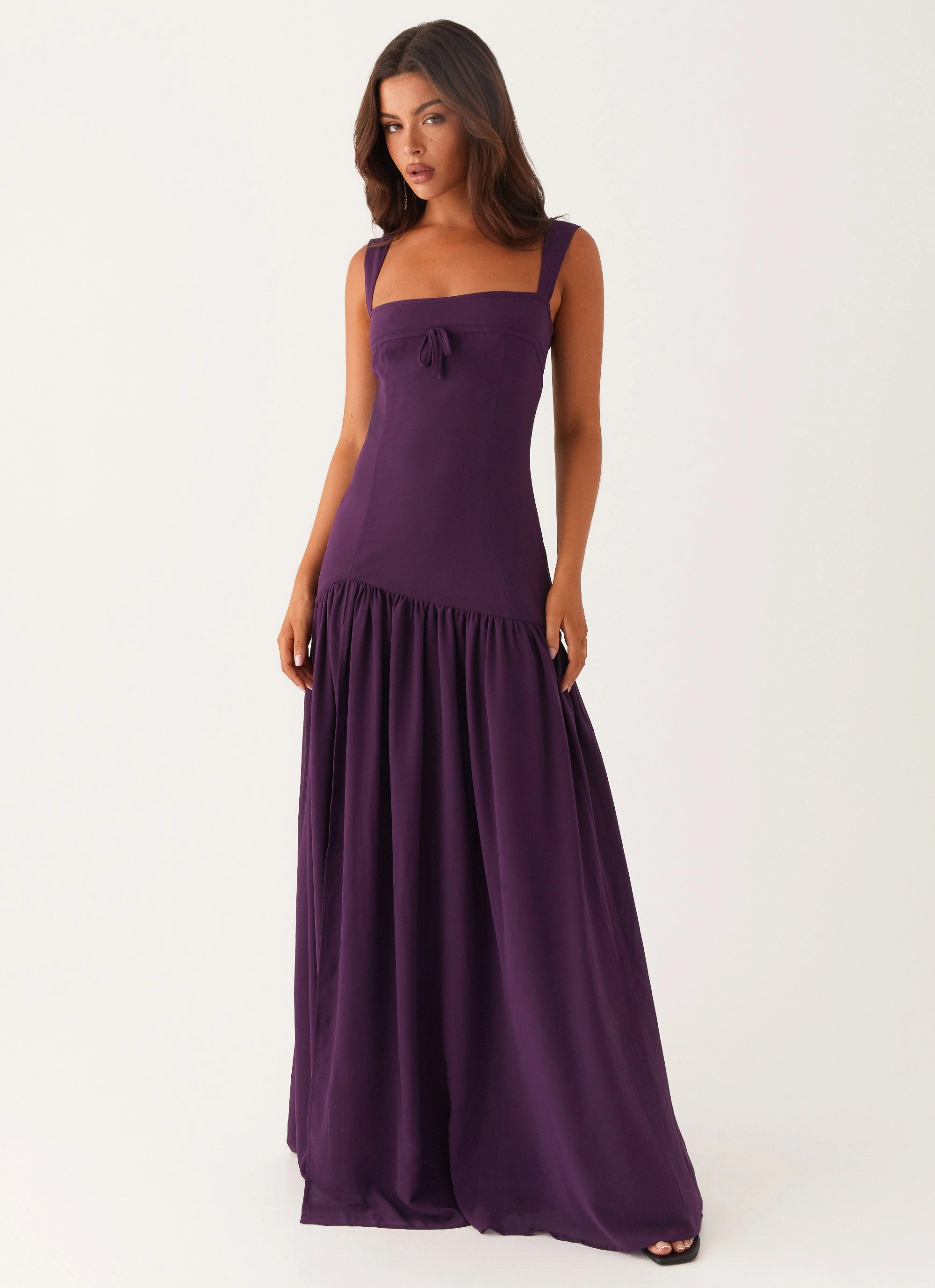 Fine Details Golden Scene Alberta Maxi Dress - Mulberry