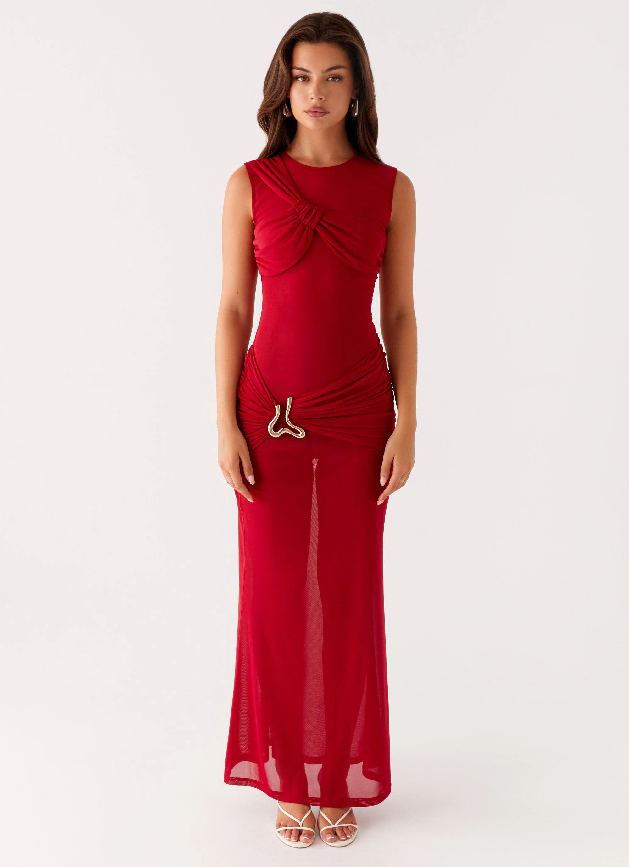 Worldwide Maxi Dress - Raspberry Edge Detail