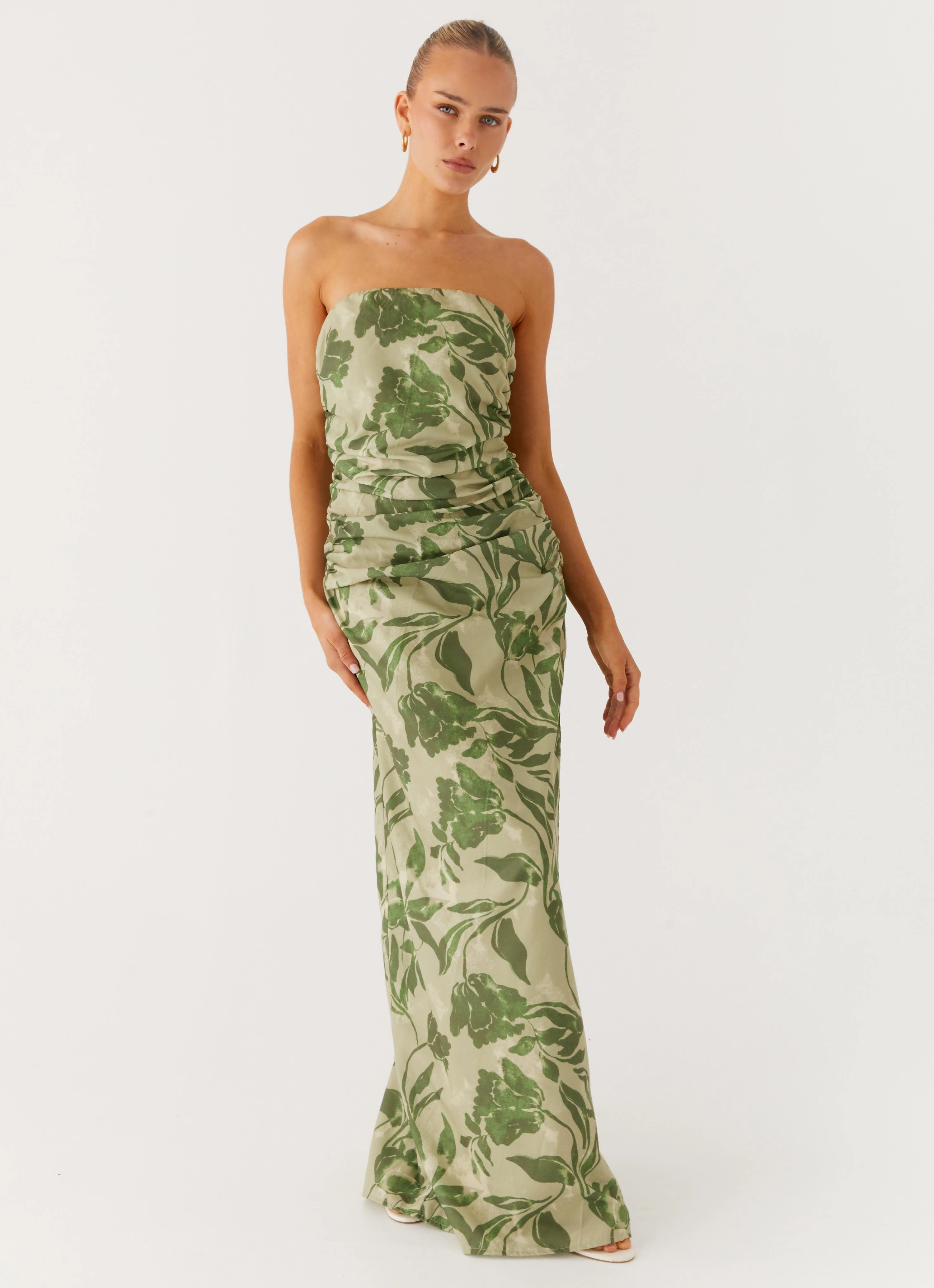 Sirrah Maxi Dress - Jade Fern Clean Fit Grab Quick