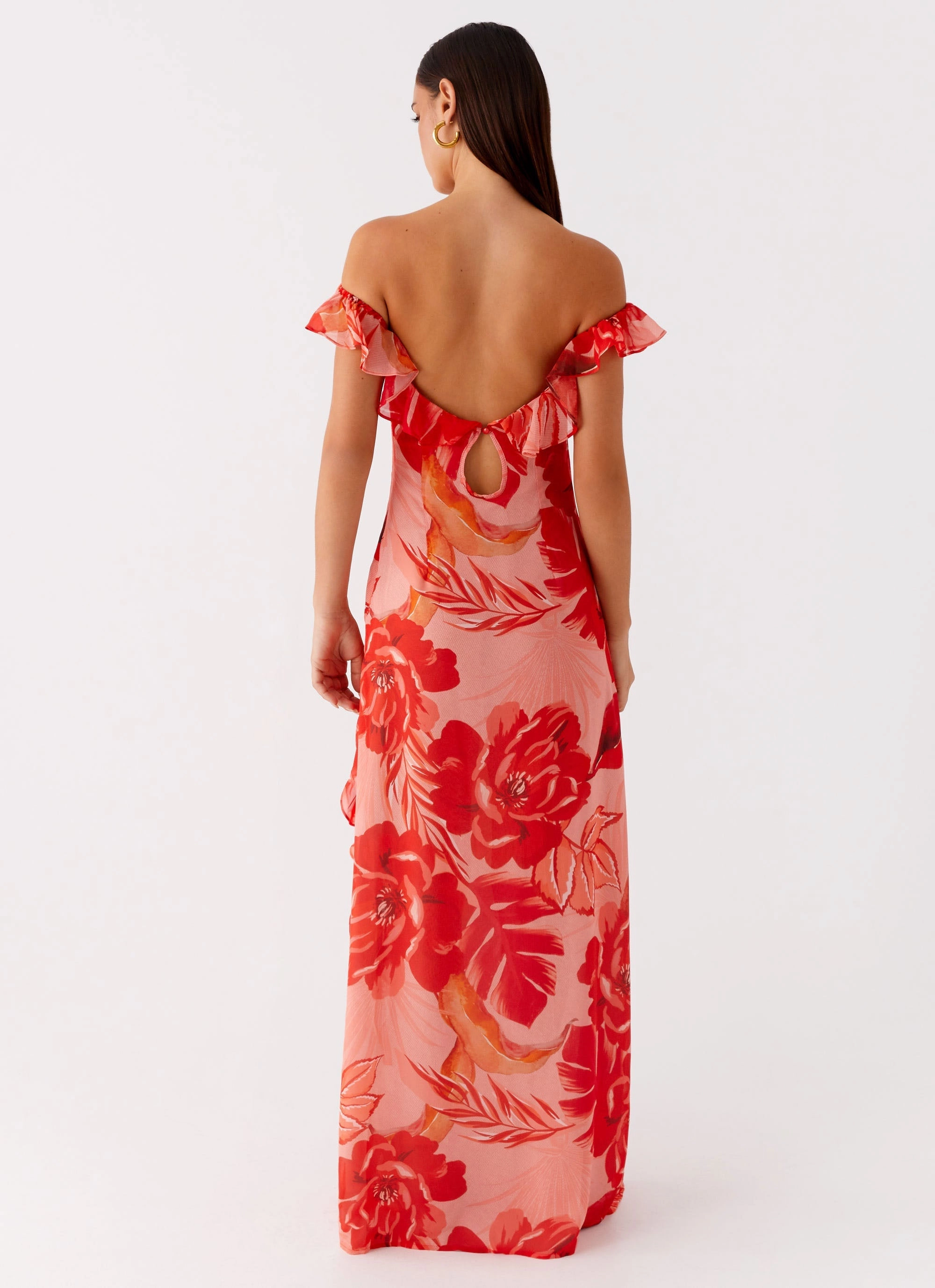 Comfortable texture Cassiday Maxi Dress - Sicily Sunsets Print