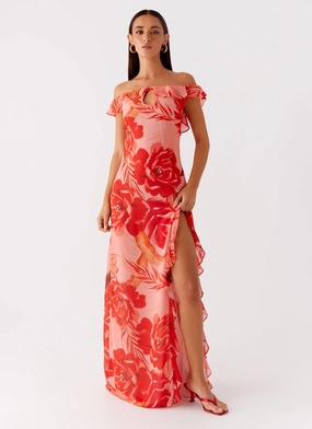 Natural Flow Cassiday Maxi Dress - Sicily Sunsets Print