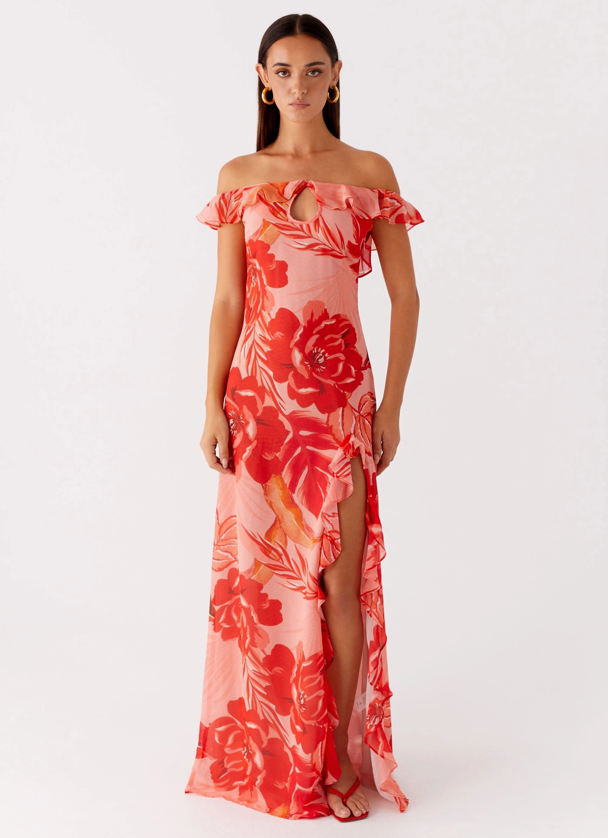 Timeless Vibe Light Finish Cassiday Maxi Dress - Sicily Sunsets Print