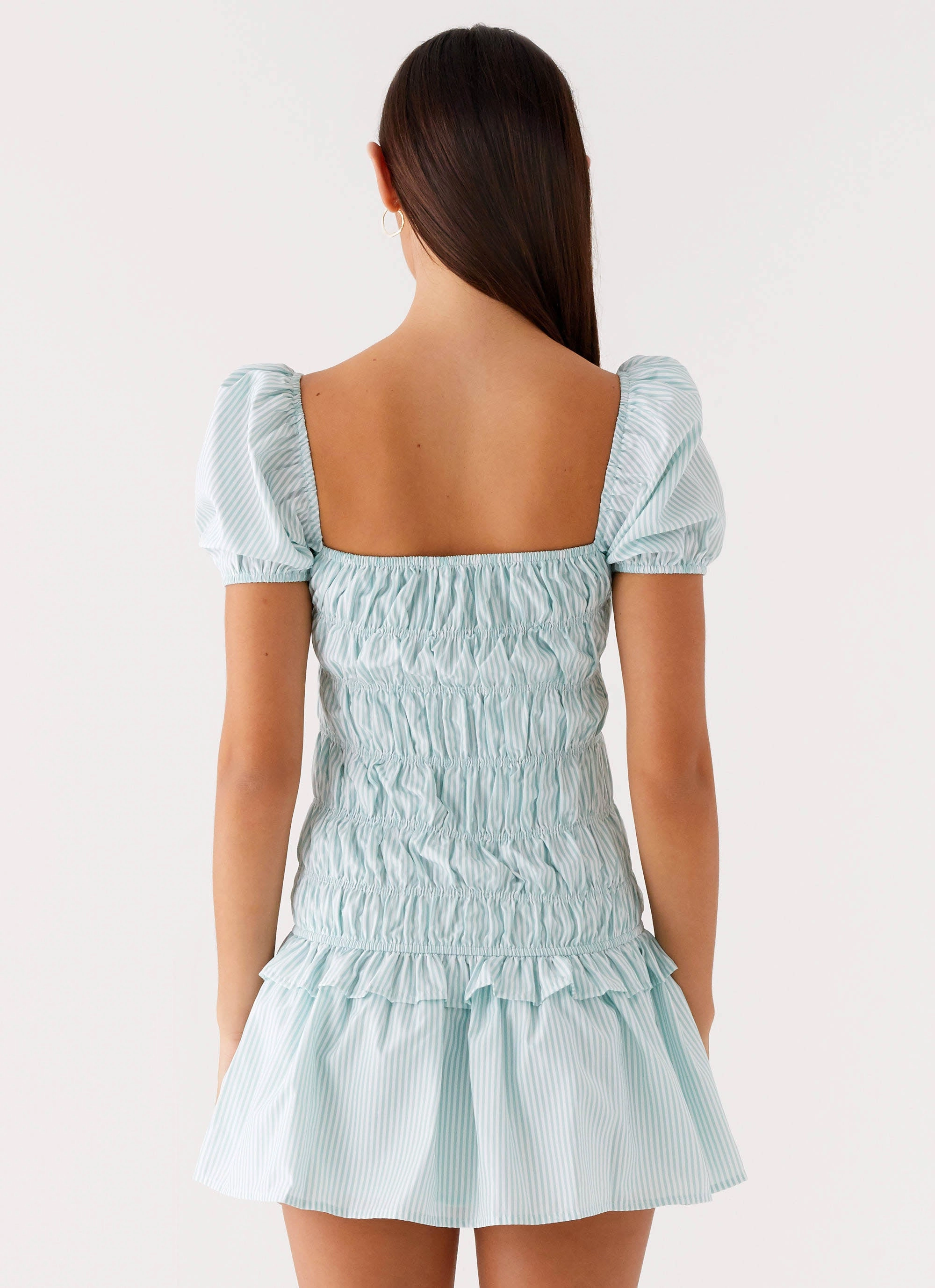 Yolene Mini Dress - Green Gingham Weekend Ready