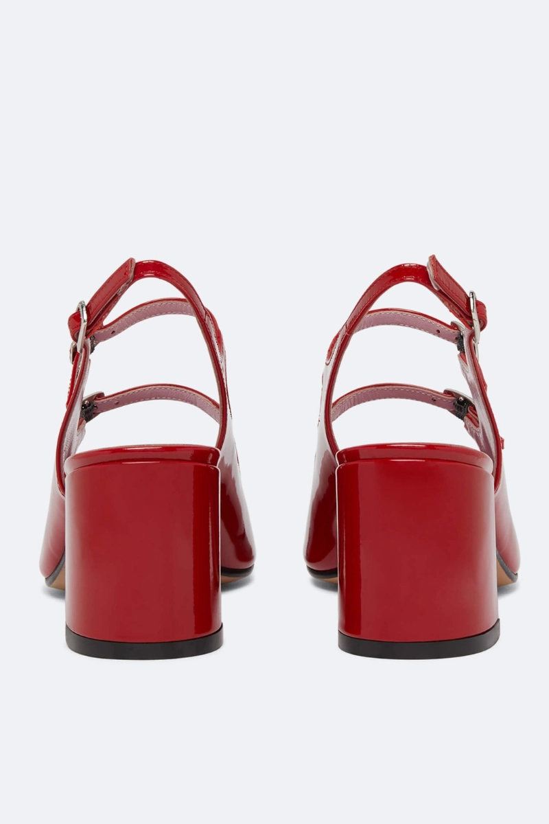 Black Leather Stilettos Strappy Design Banana Mary Janes