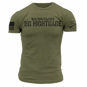 HR Nightmare T-Shirt - Military Green sports performance Smart Fashion