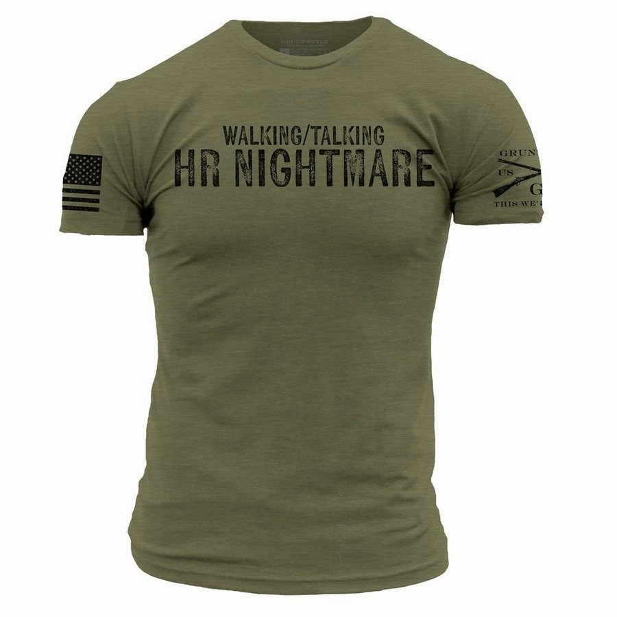 Drip Dry Fabric HR Nightmare T-Shirt - Military Green