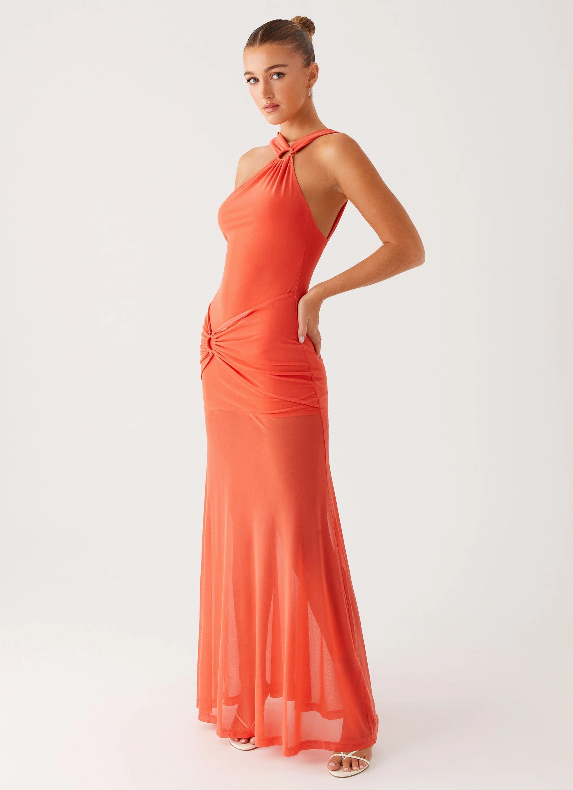 Kavala Maxi Dress - Coral garden party