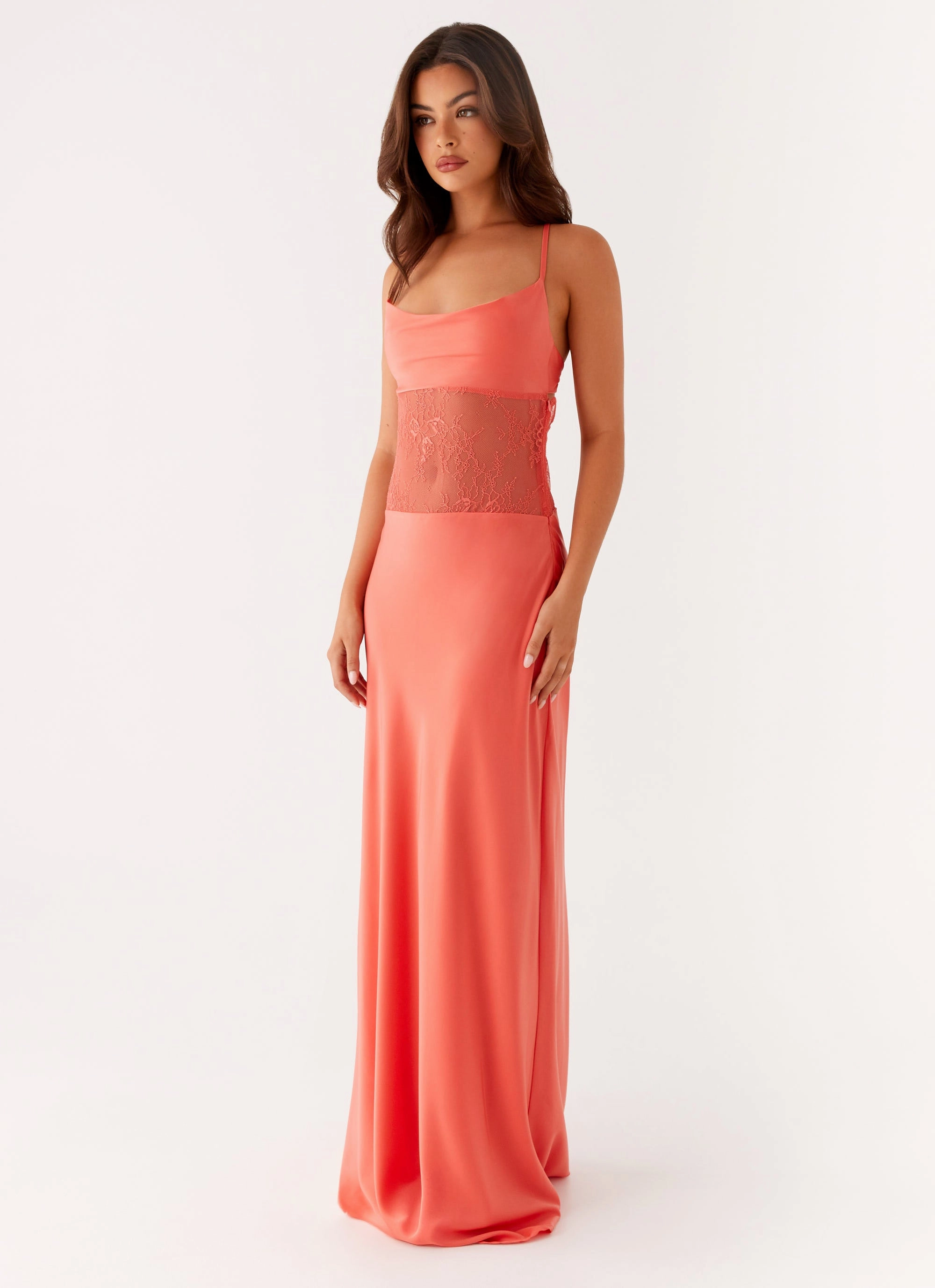 Jewel-Tone Shae Maxi Dress - Tangerine