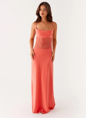 Back-Pocket Influencer-Approved Shae Maxi Dress - Tangerine