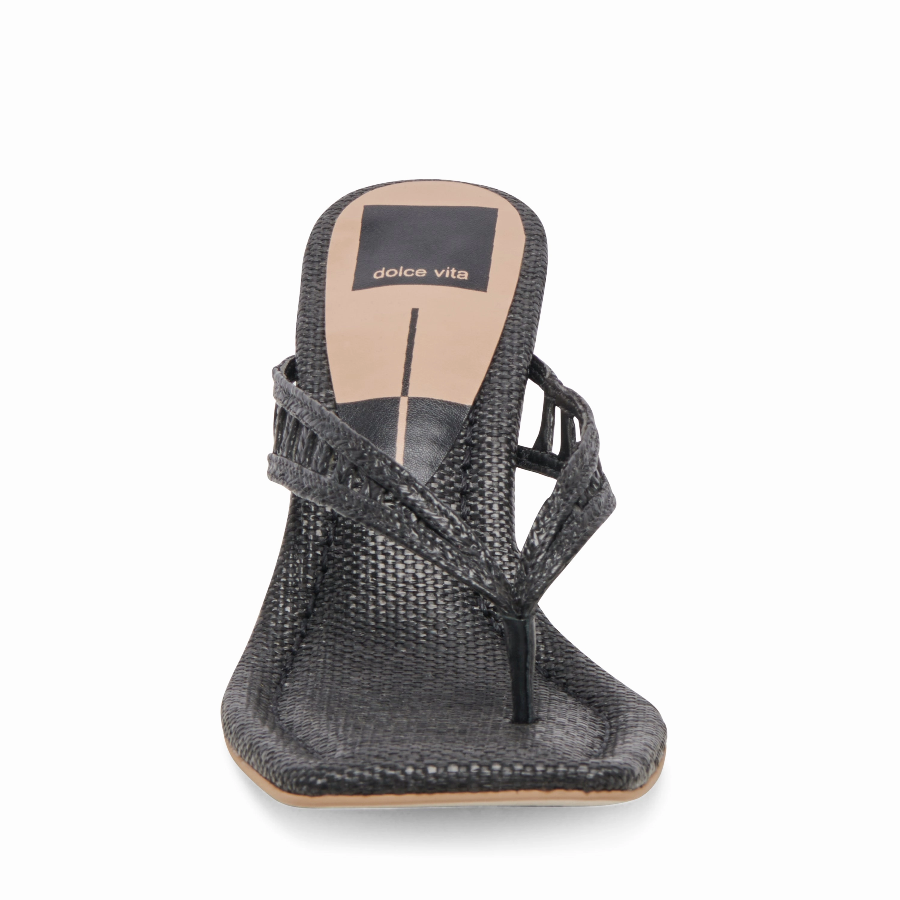 Nullah Wedges - Onyx Raffia Wedge Heel
