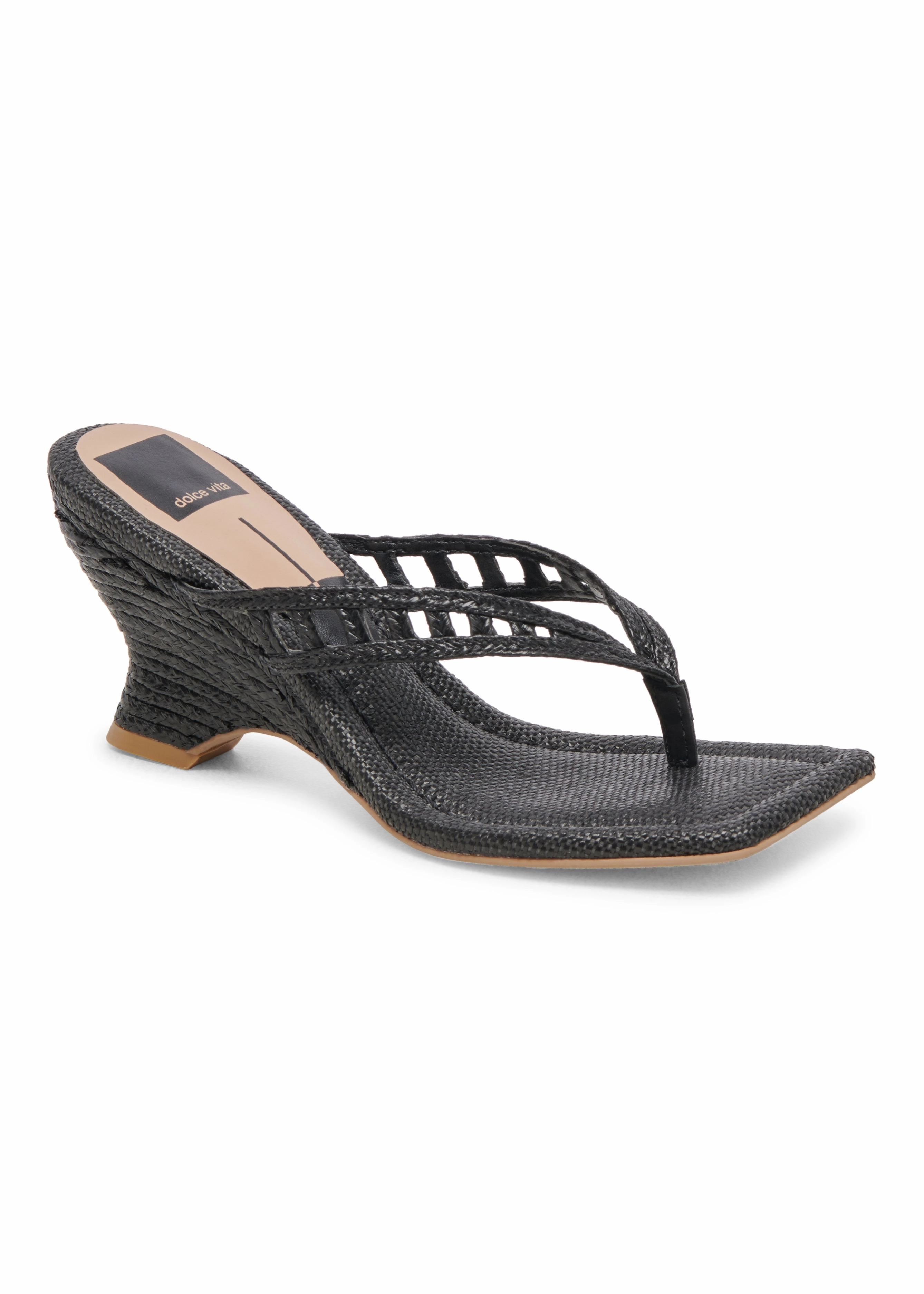Foot Stability hypoallergenic Nullah Wedges - Onyx Raffia