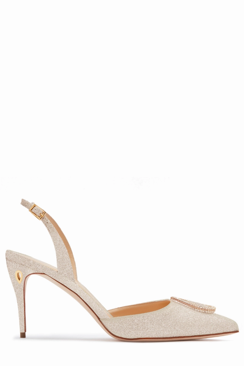 Vittorio 85 Glitter Slingback Pump Smart Sandals