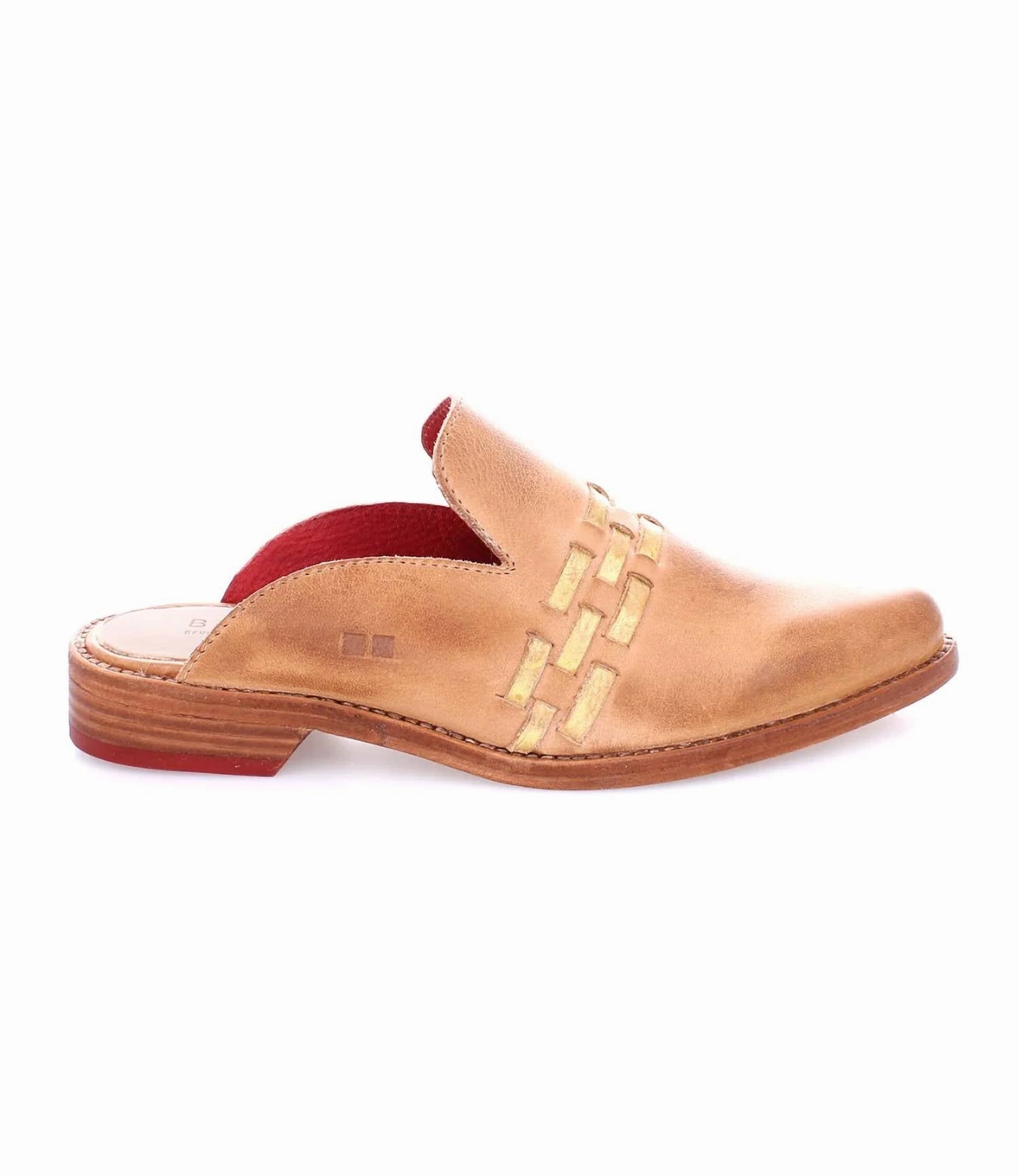 Comfort Flex Asenet Mule In Tan Gold Rustic