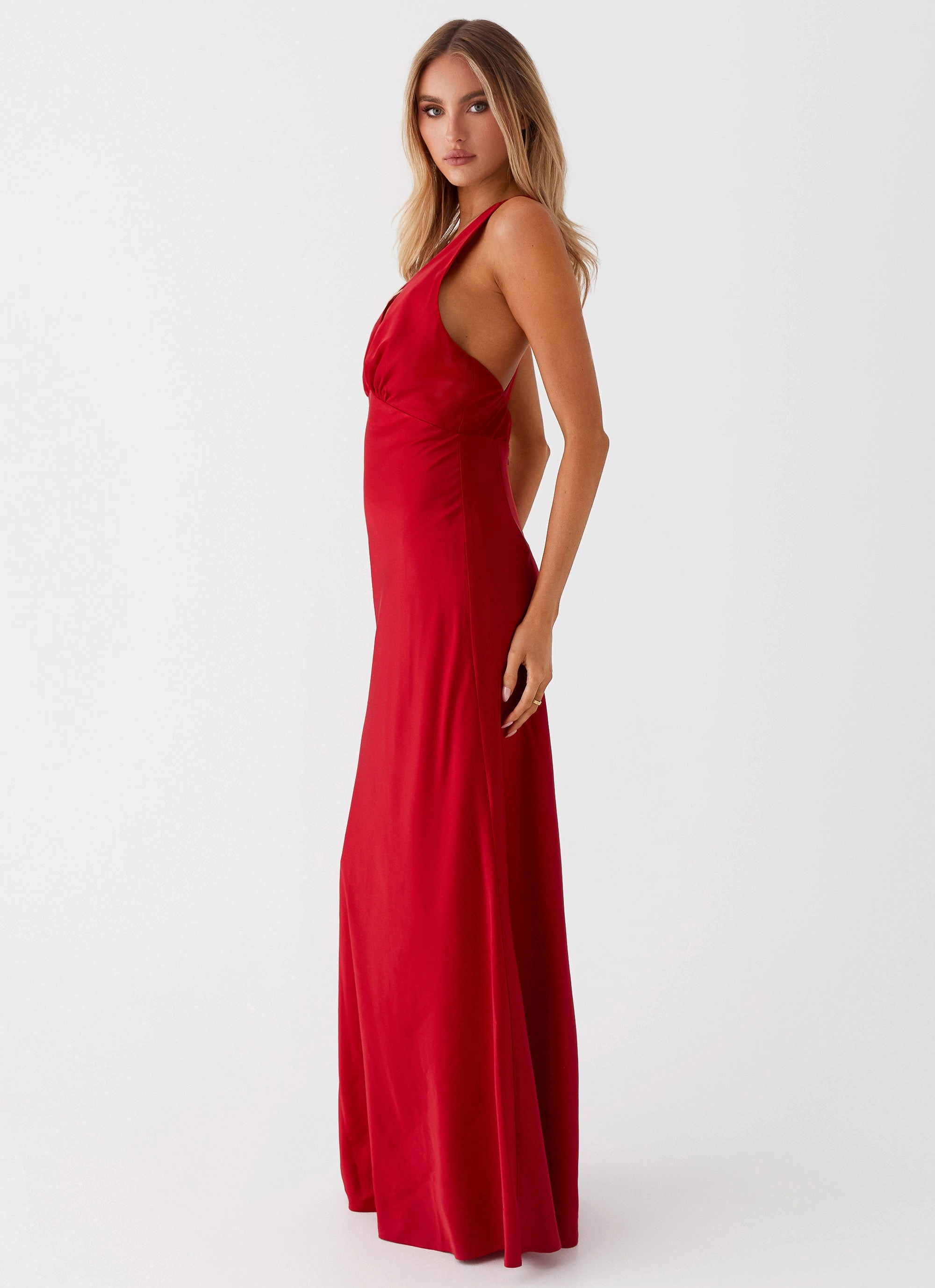 Slyvia Maxi Dress - Red Sleek Outline New Mood