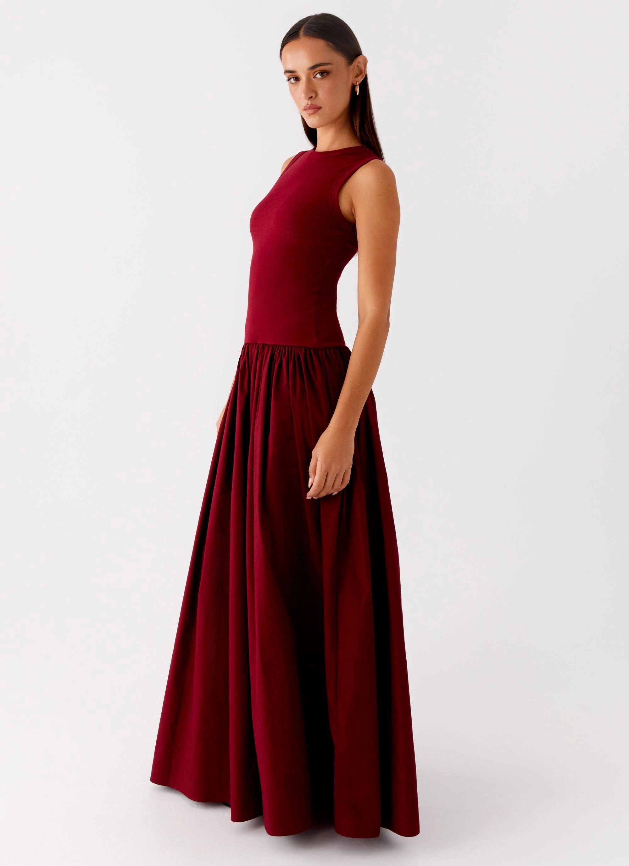 Flattering Fit for All Shivani Maxi Dress - Maroon