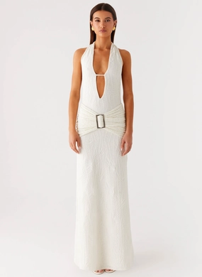 Smoke Ivy Maxi Dress - White Easy Pick Style Blend
