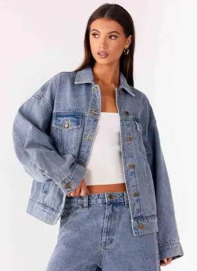 Orleans Oversized Denim Jacket - Blue Everyday Look