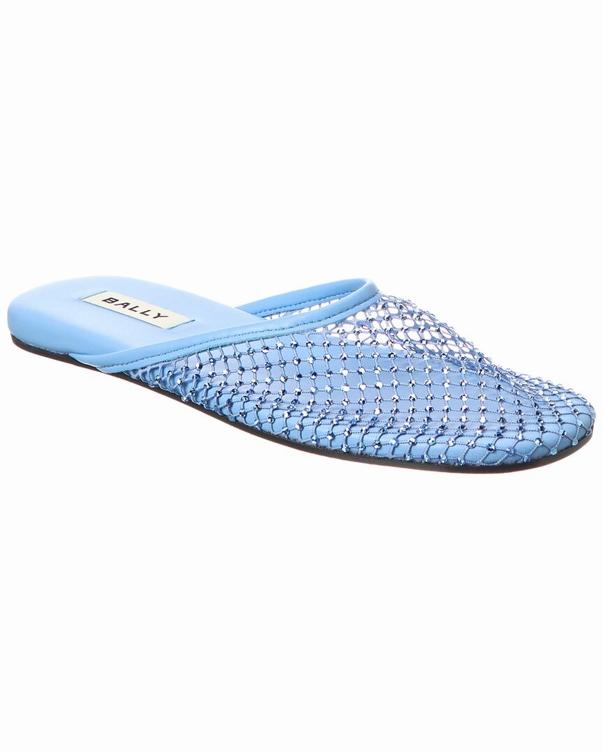 No Fuss Bally Greek Mesh & Leather Mule