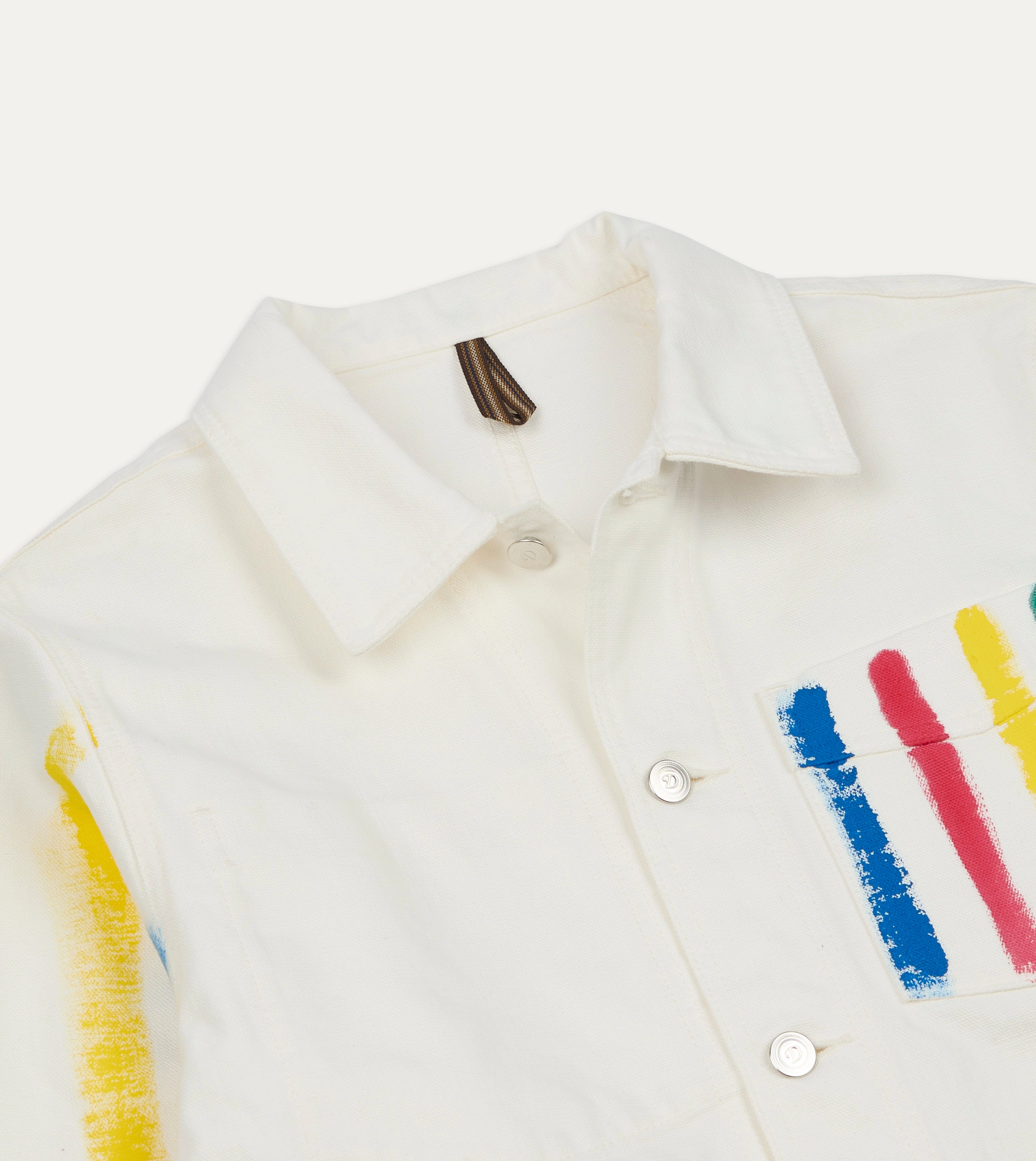 Michael McGregor for Drake??s Hand-Painted Work Jacket Streetwear Style