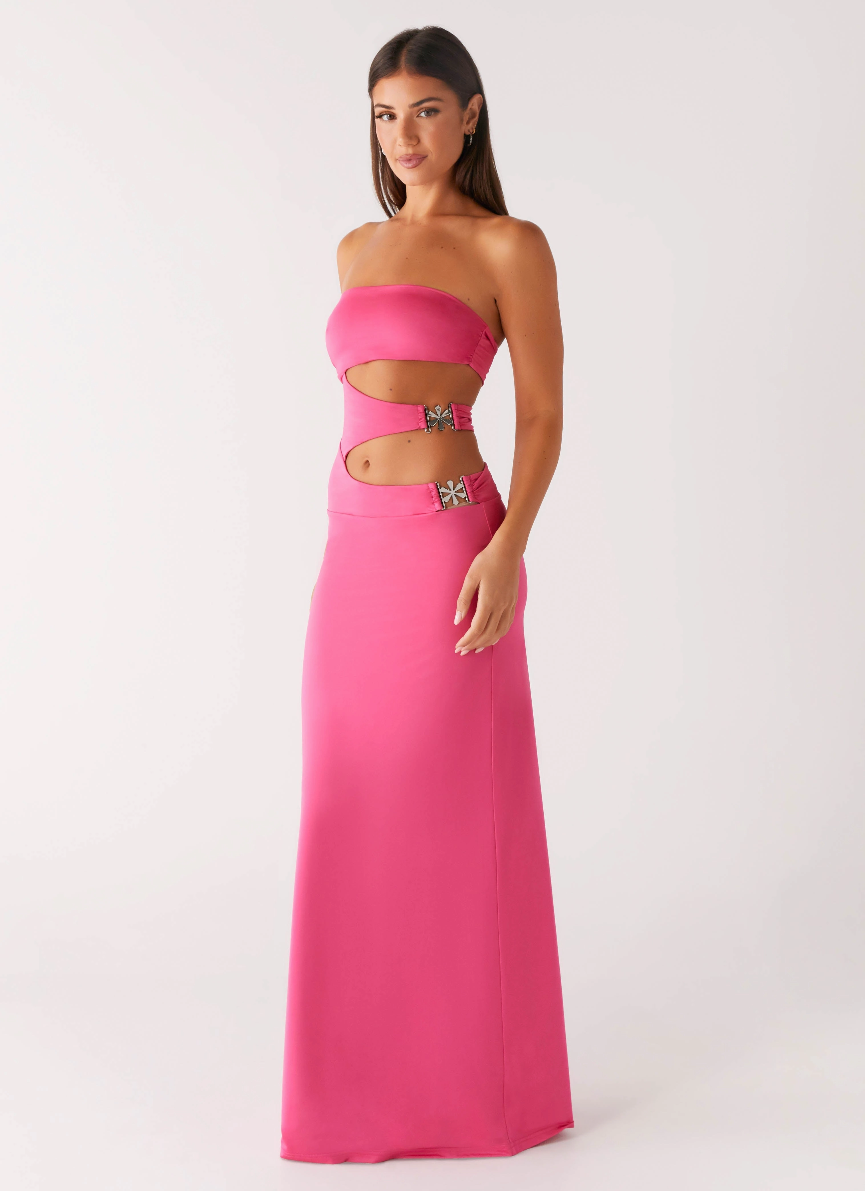 Montego Maxi Dress - Pink Edgy Look