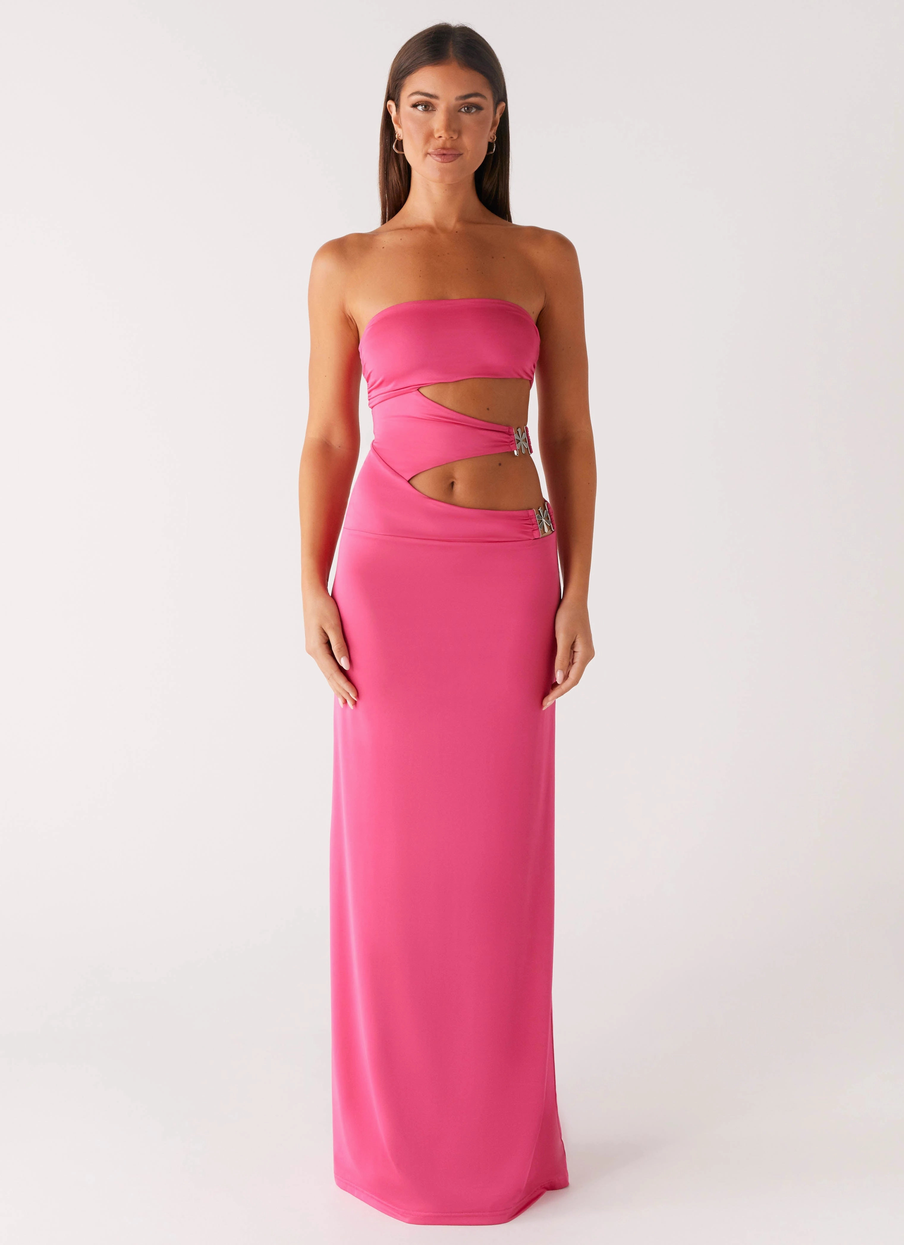 Montego Maxi Dress - Pink Non-Pilling Dark Tones