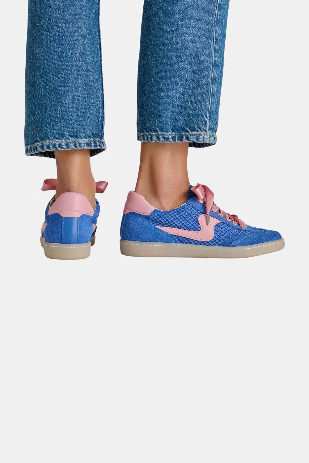Multi Layer Cushion Dolce Vita Notice Mesh Sneakers Royal Blue Woven Mesh