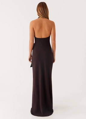 Comfort and Elegance So Chic Maxi Dress - Cool Chocolate