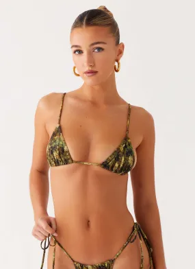 Soffa Bikini Top - Cyber Floral Anti Slip Straps