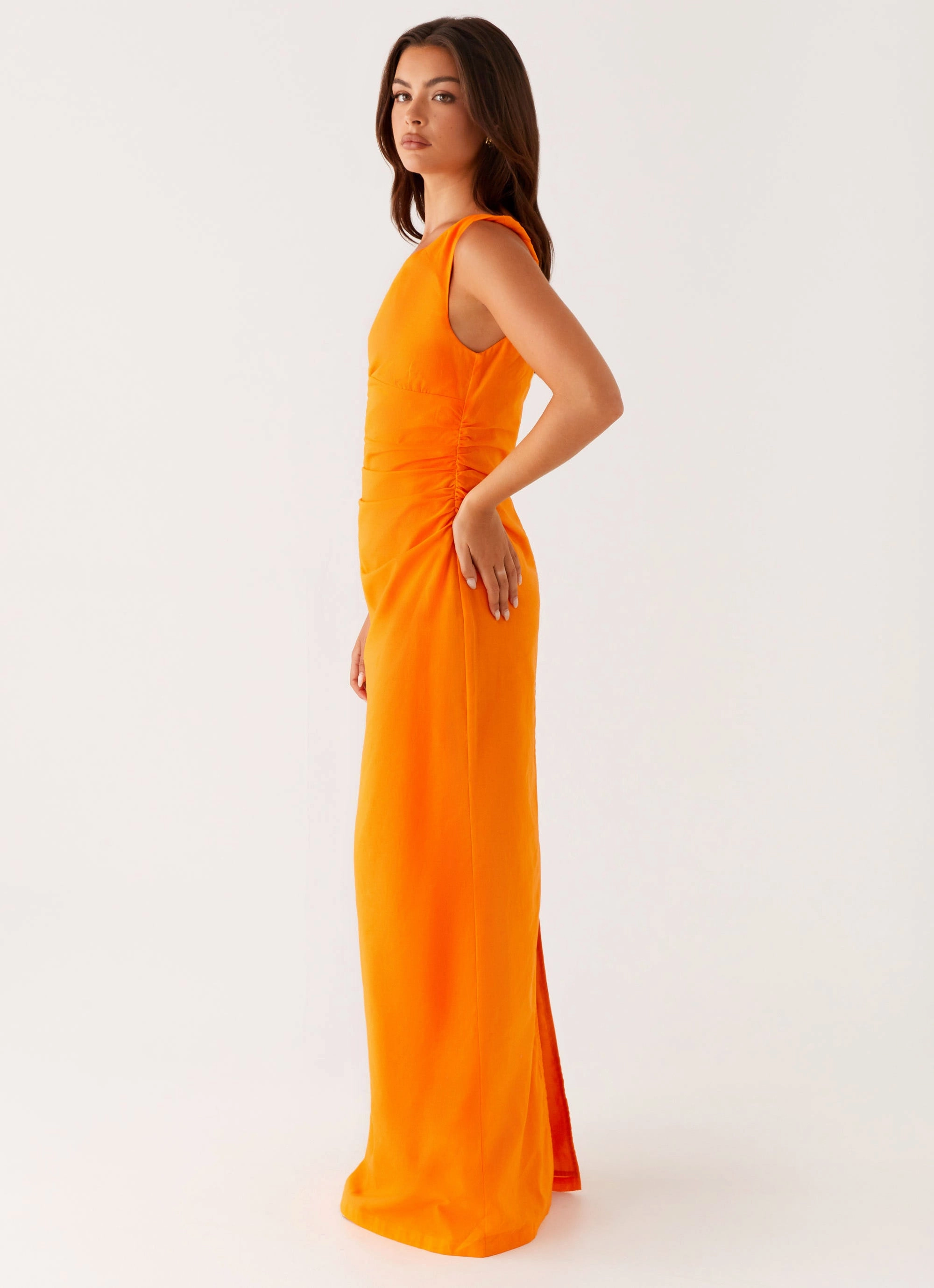 Fitted Style Soft Vibes Ignite Maxi Dress - Orange