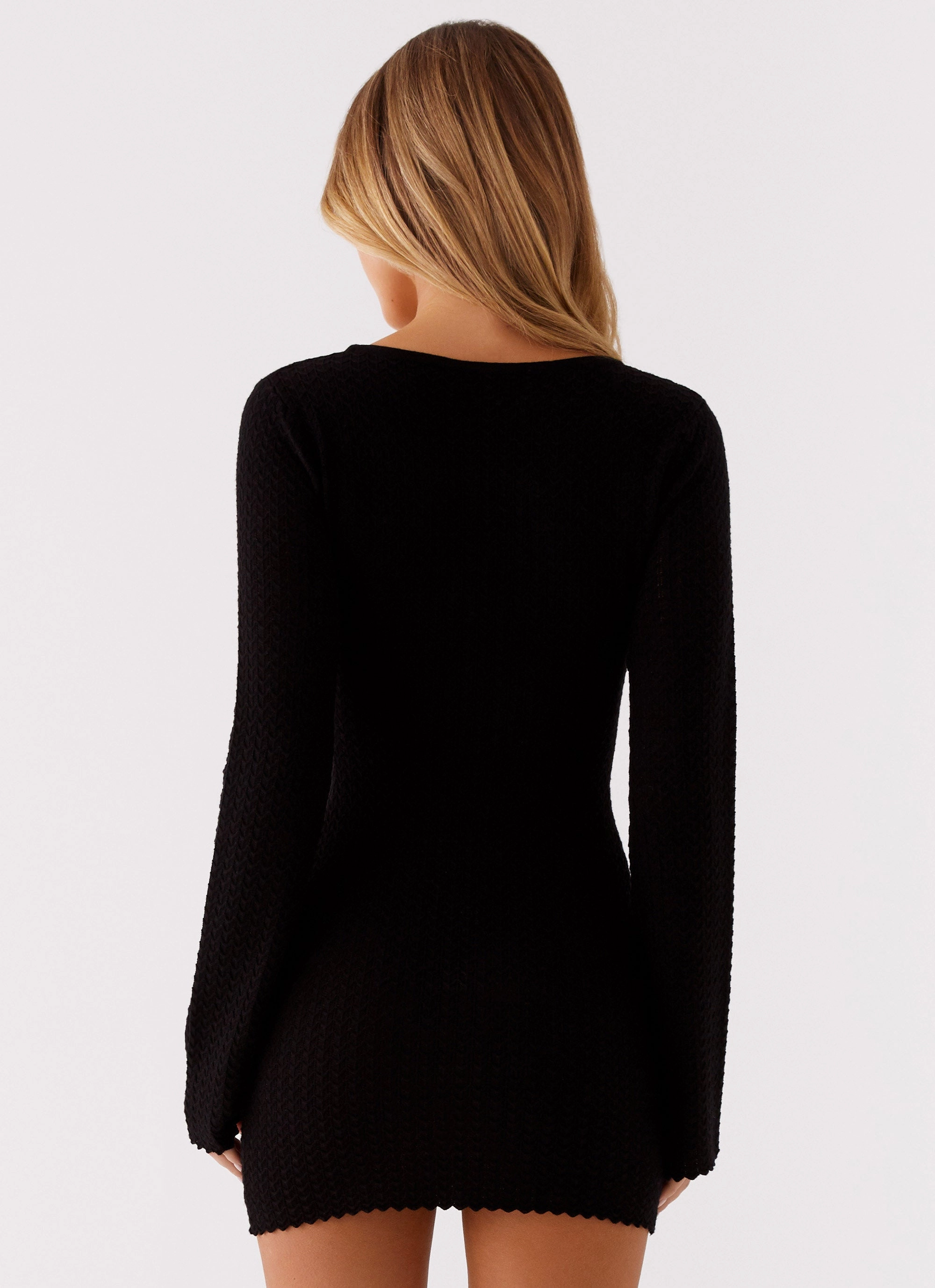 Fashionable Design Lavelle Knit Mini Dress - Black