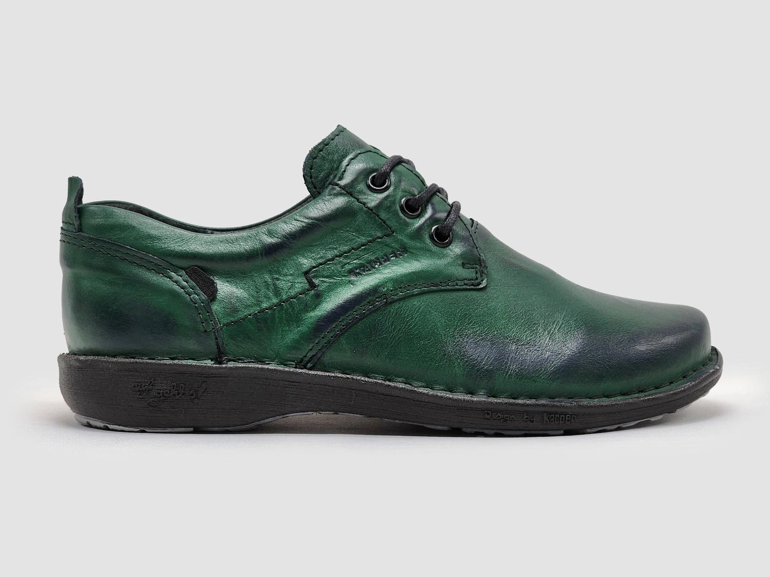 Stain Resistant Quick Walk Slip Women's Old-Fashioned Leather Shoes In Green