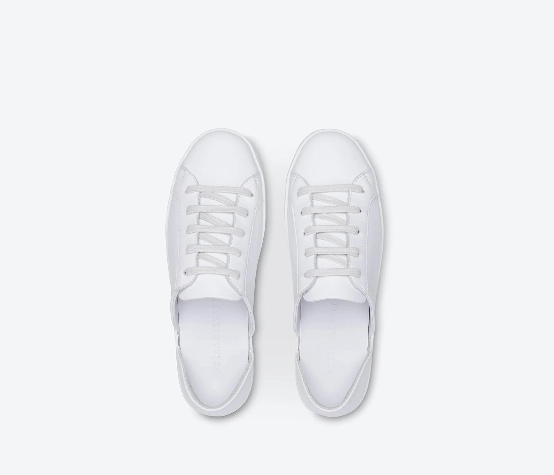 Freda Salvador Eda D'orsay Low-Top Sneaker in White Calf Flex Step