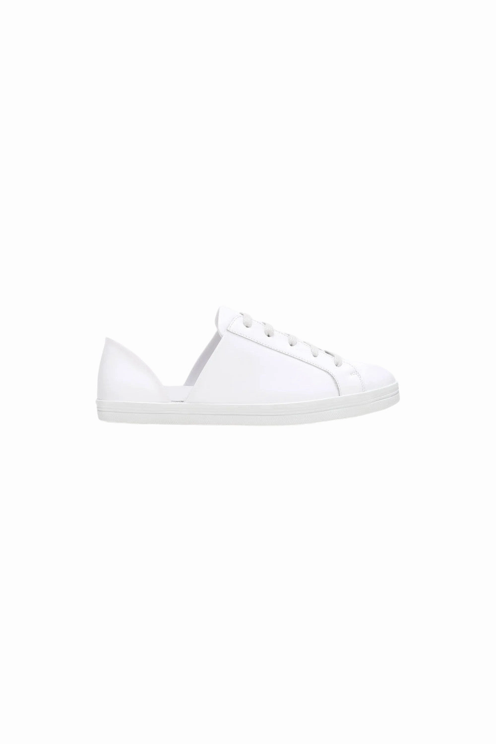 Rigidity Control Air Movement Freda Salvador Eda D'orsay Low-Top Sneaker in White Calf