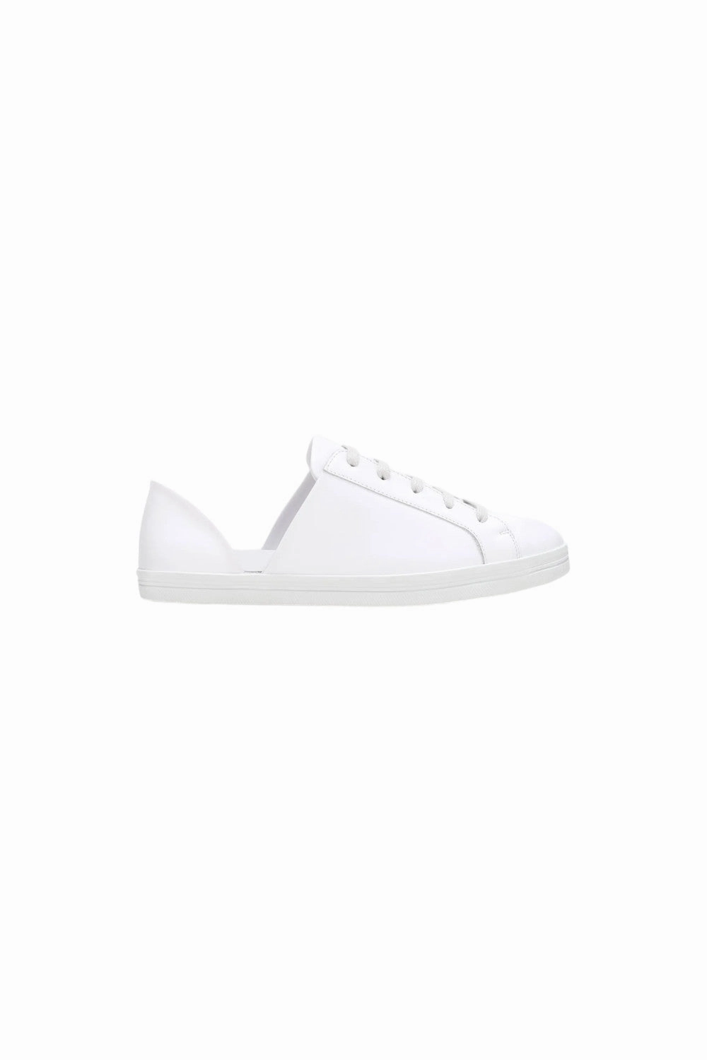 Freda Salvador Eda D'orsay Low-Top Sneaker in White Calf Flex Groove System