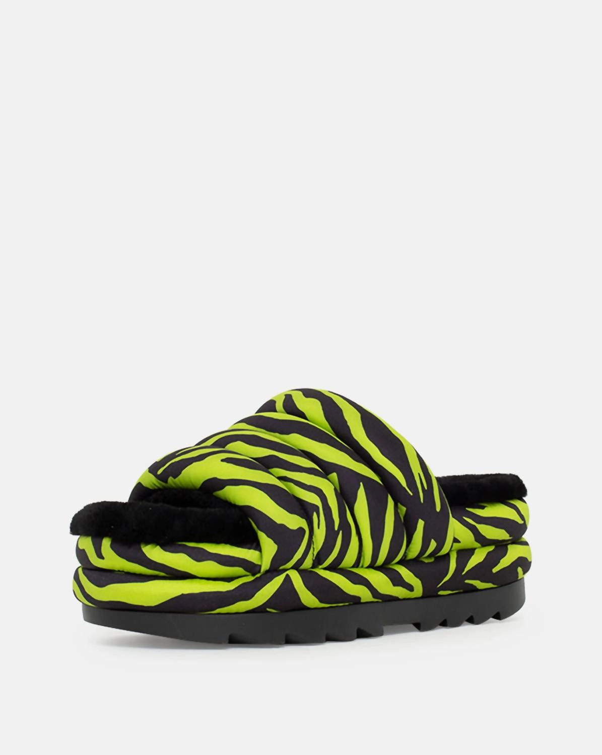 Minimalist Design Maxi Slide Tiger Print In Key Lime