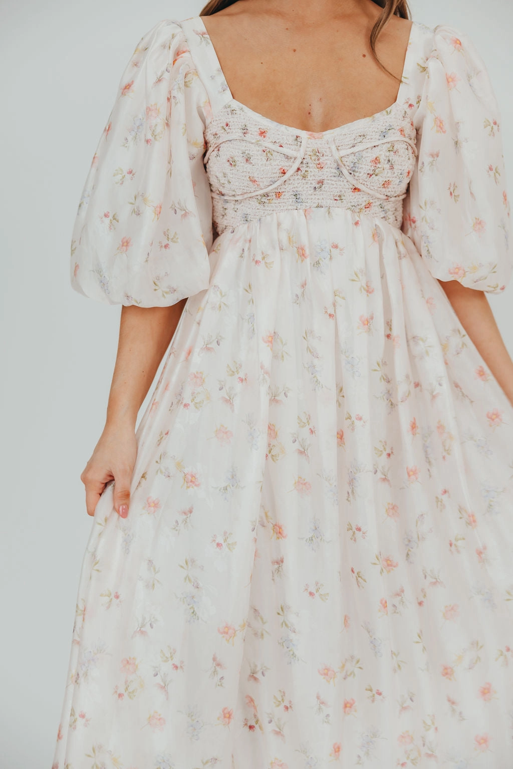 Soft Structure Summer Staple Harlow Maxi Dress in Tiny Pink Floral - Bump Friendly & Inclusive Sizing (S-3XL) *Final-Sale*