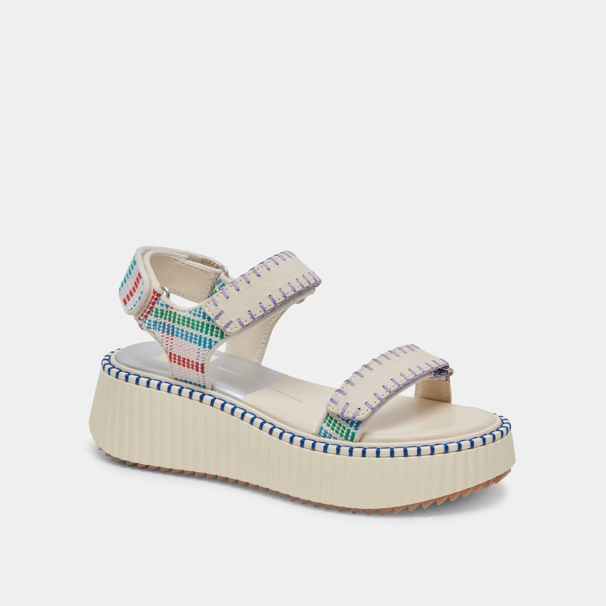 Comfort Design Features Premium Finish Dolce Vita Debra Sandals in Ivory Multi Nubuck