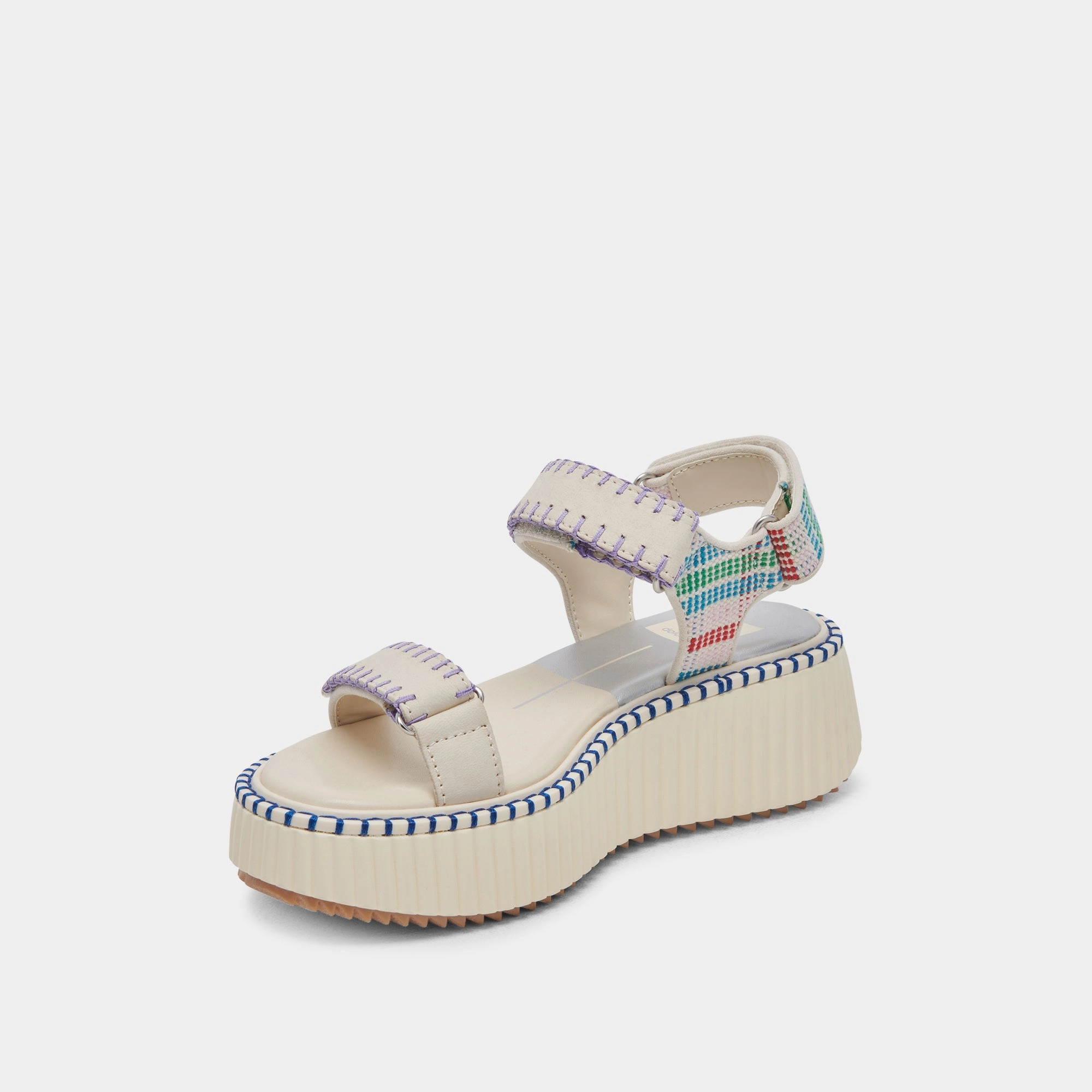 Breathable mesh panel Simple Comfort Dolce Vita Debra Sandals in Ivory Multi Nubuck