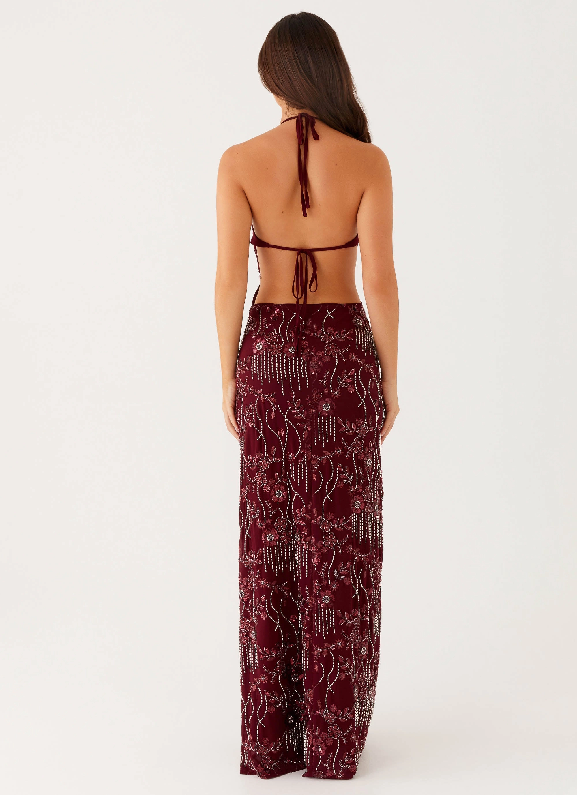 Seasonal Layering All For Love Maxi Dress - Burgundy