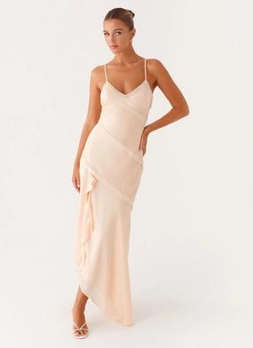 Gentle Glow ReinforcedHem Solana Maxi Dress - Peach
