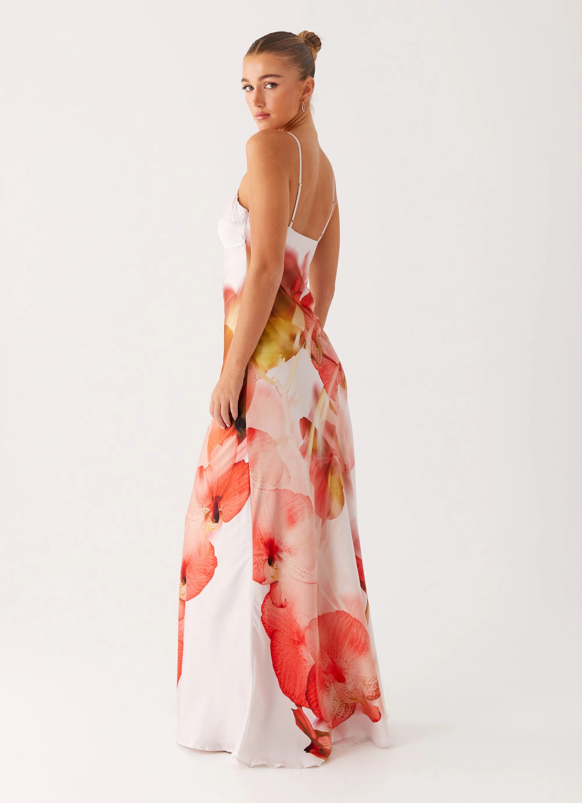 Pacha Maxi Dress - Peach Rose Gentle Drape