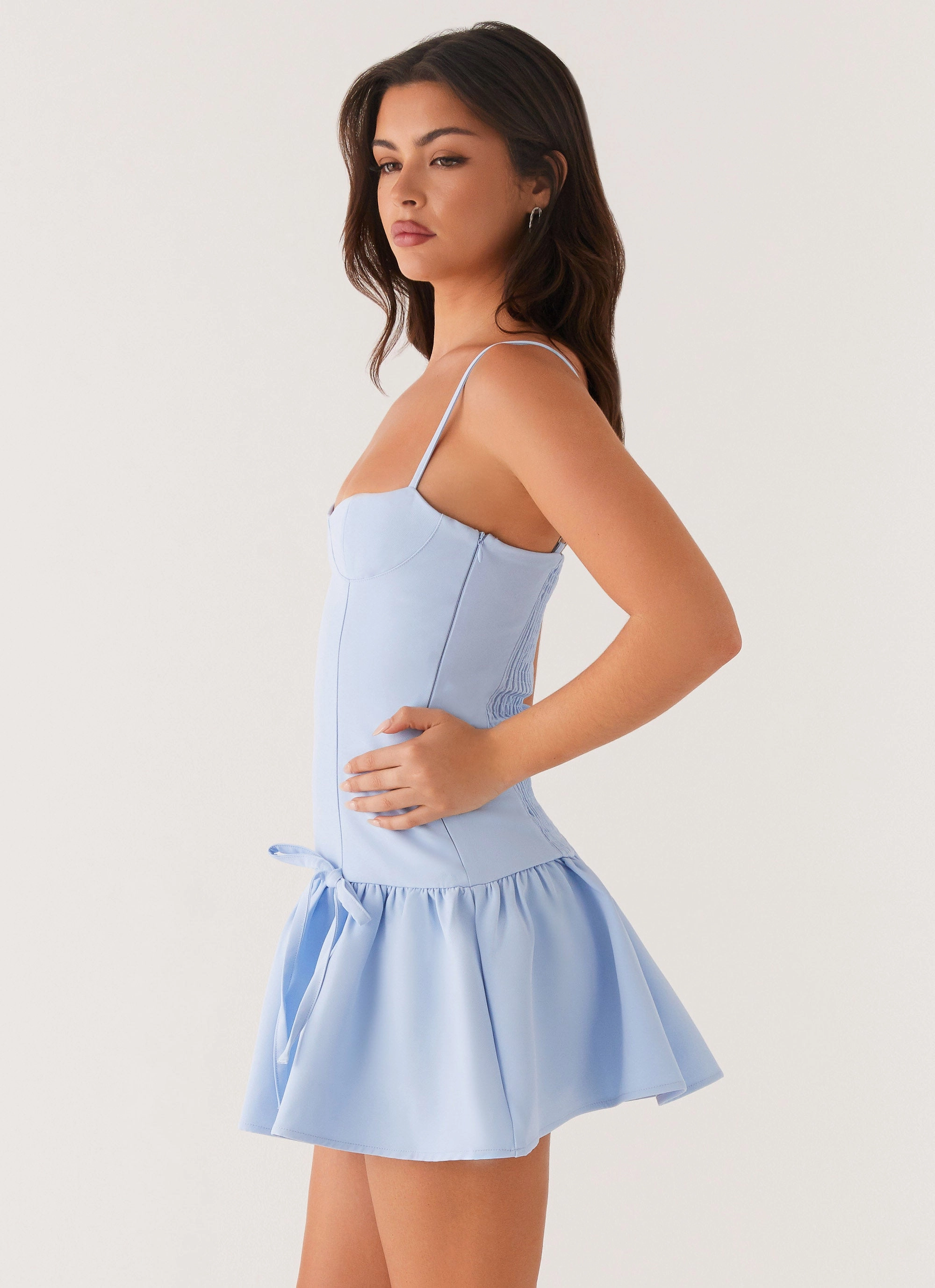Running Late Mini Dress - Blue Sophisticated cocktail dress