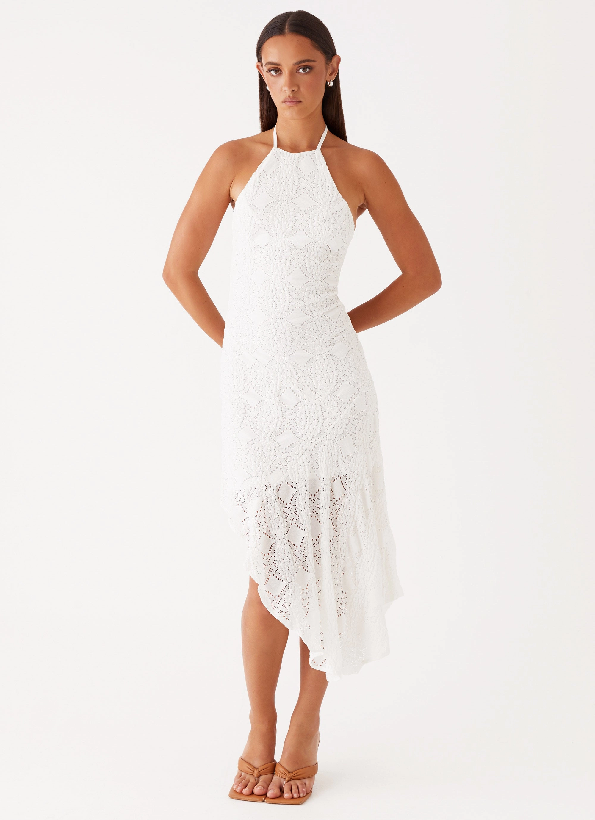 Relaxed Line soft look Sondela Maxi Dress - White