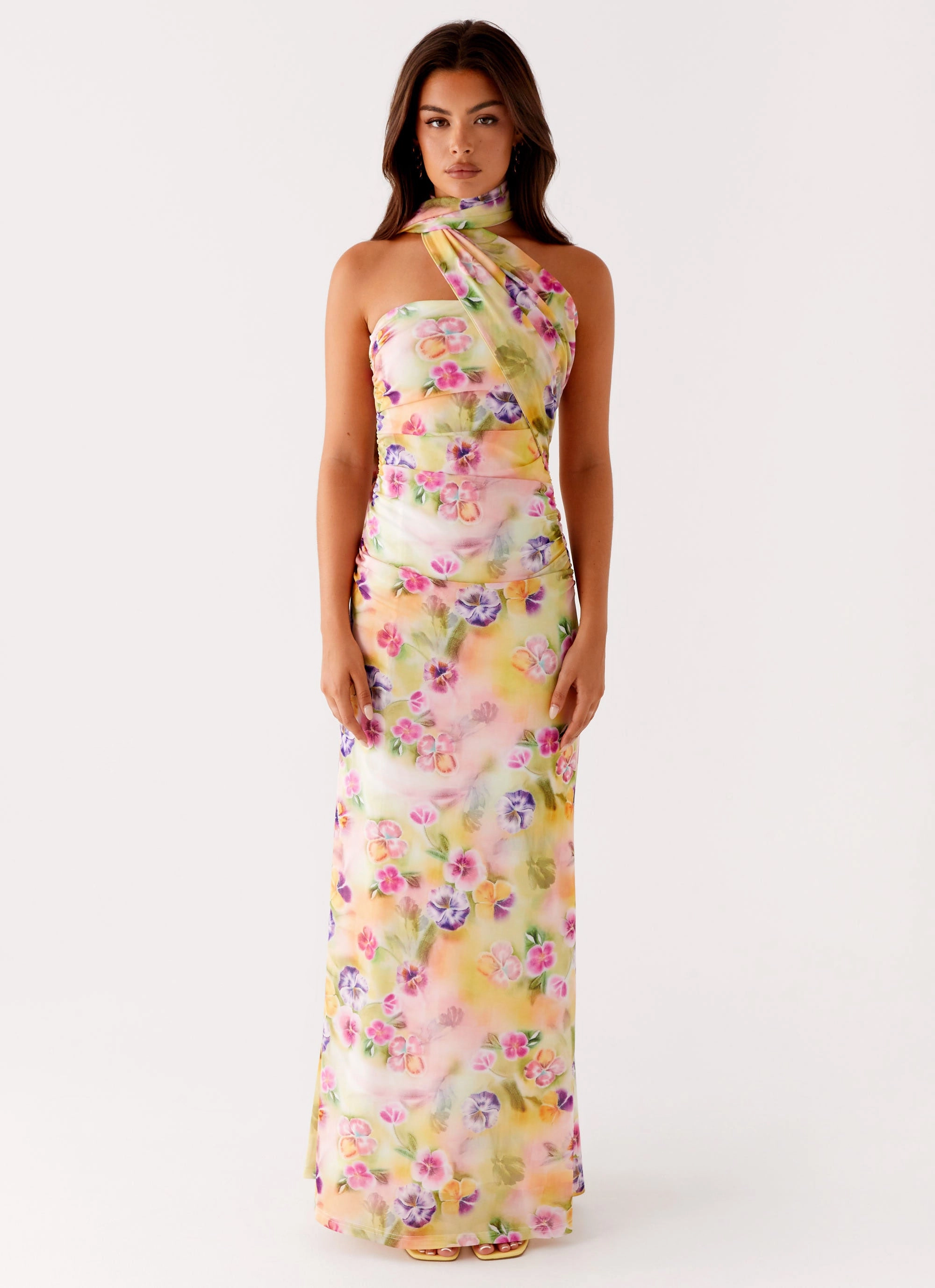 Social Ease Chic Harmony Songbird Maxi Dress - Sunburst Floral