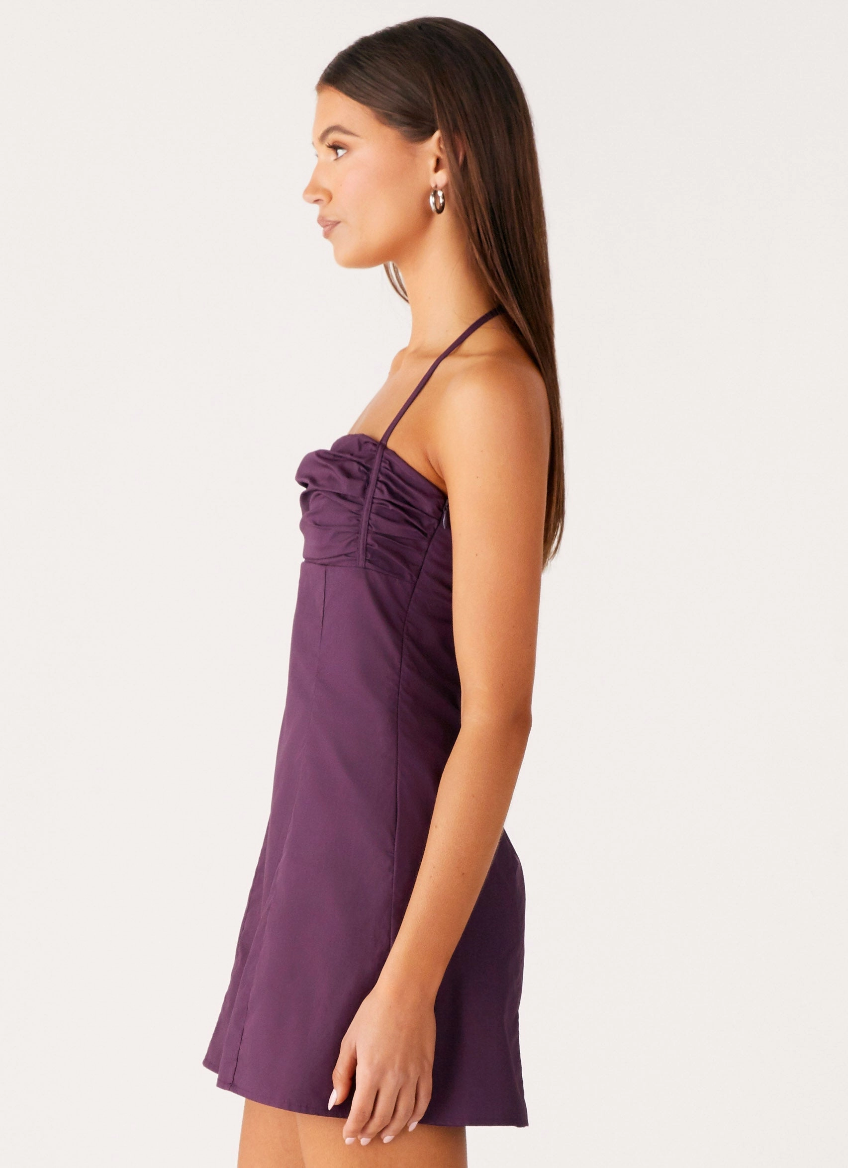 Sonique Mini Dress - Plum Simplistic Mood