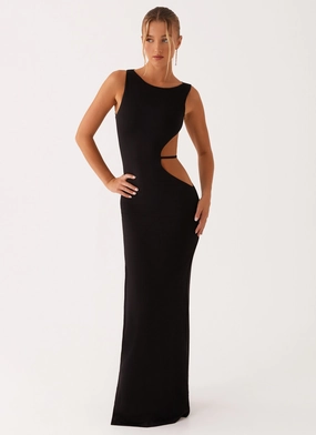 Machine-washable Simple Yet Elegant Sutton Maxi Dress - Black