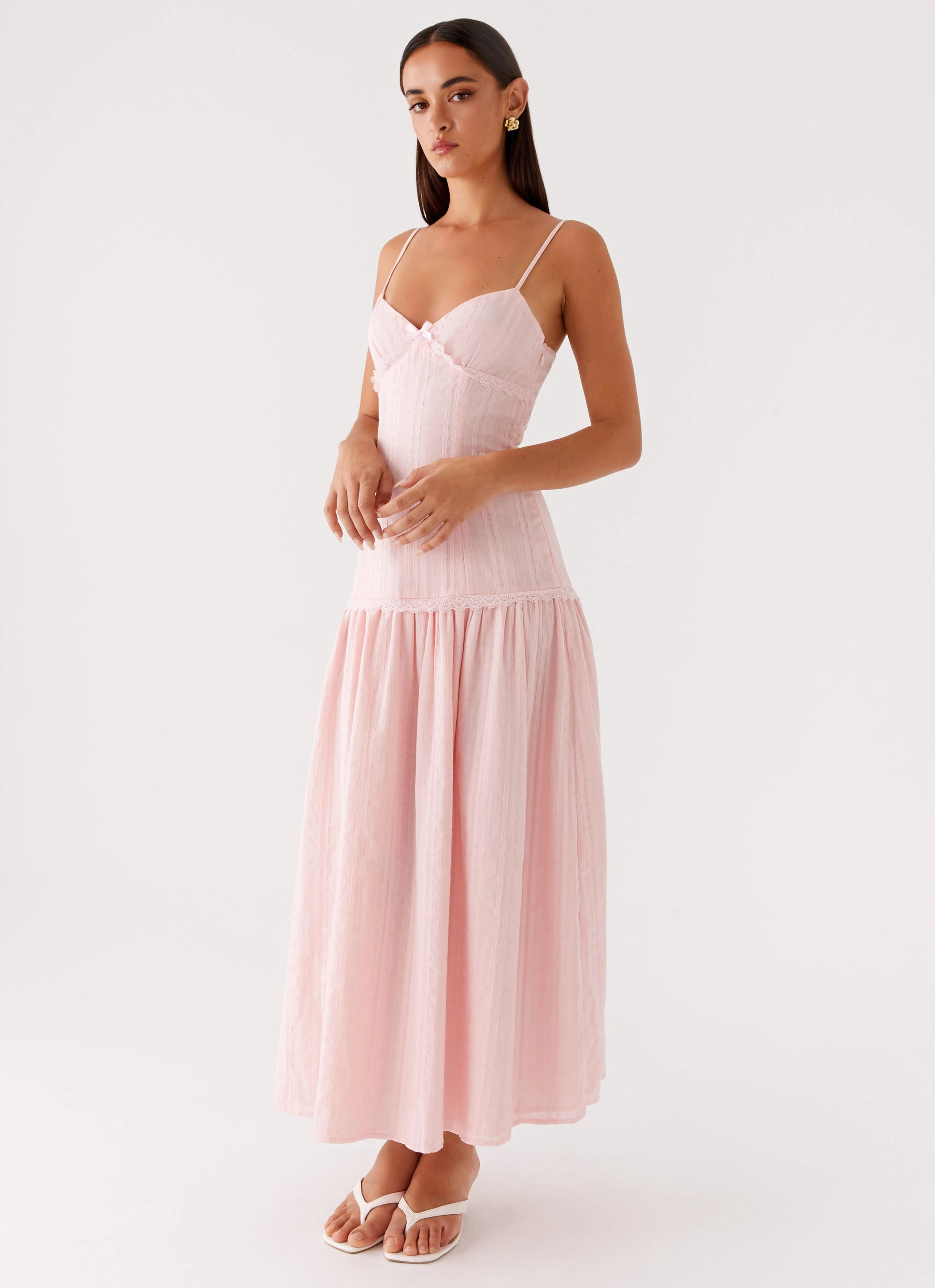 Found You Midi Dress - Pink Bride Side Comfy Layers
